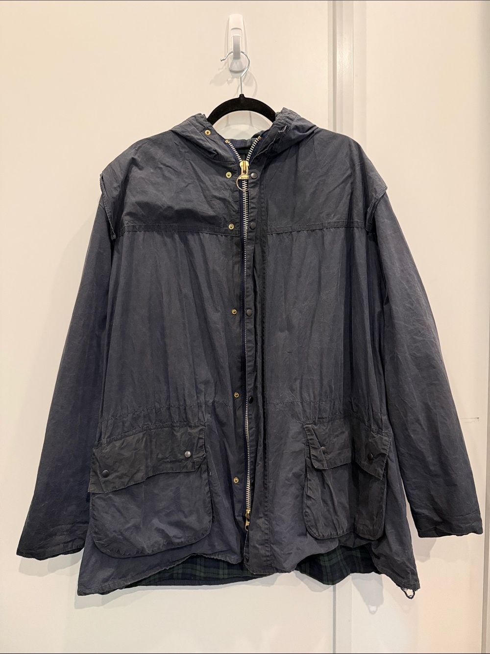 Barbour Vintage Plaid Wax Jacket